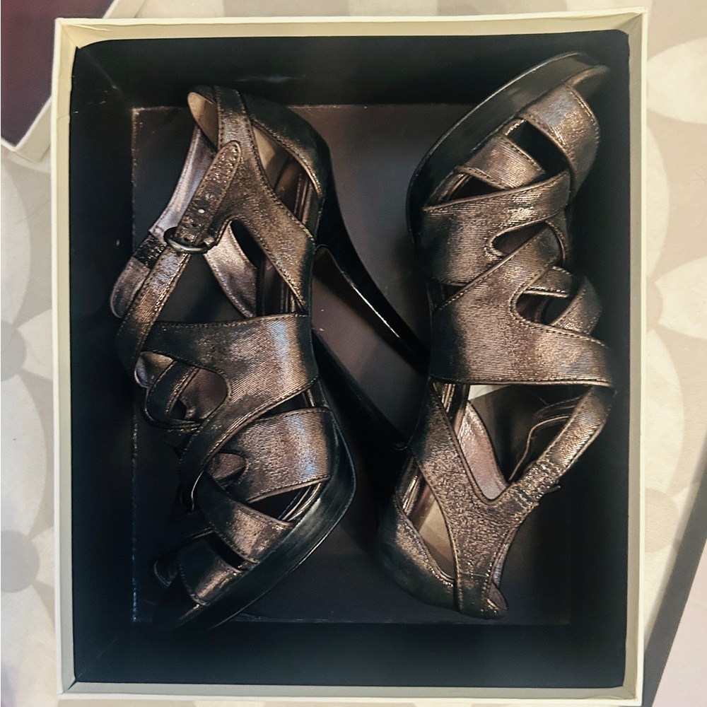 COACH beautiful brand NEW ❤️Metallic Strappy Heels